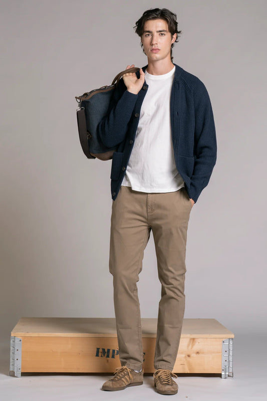 BRYAN CHINO LONG IN TWILL MUD