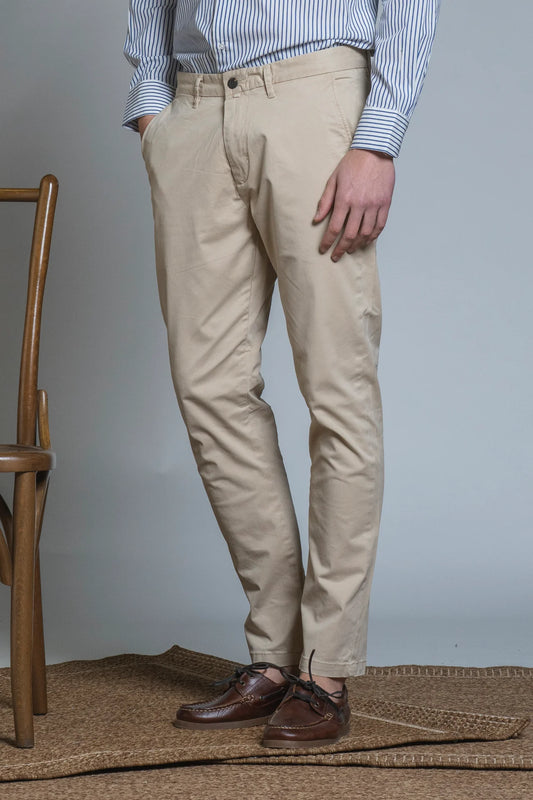 BRYAN CHINO LONG SLIM TWILL STRETCH DESERT