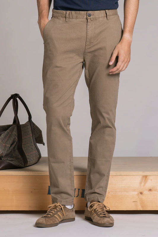 BRYAN CHINO LONG IN TWILL MUD