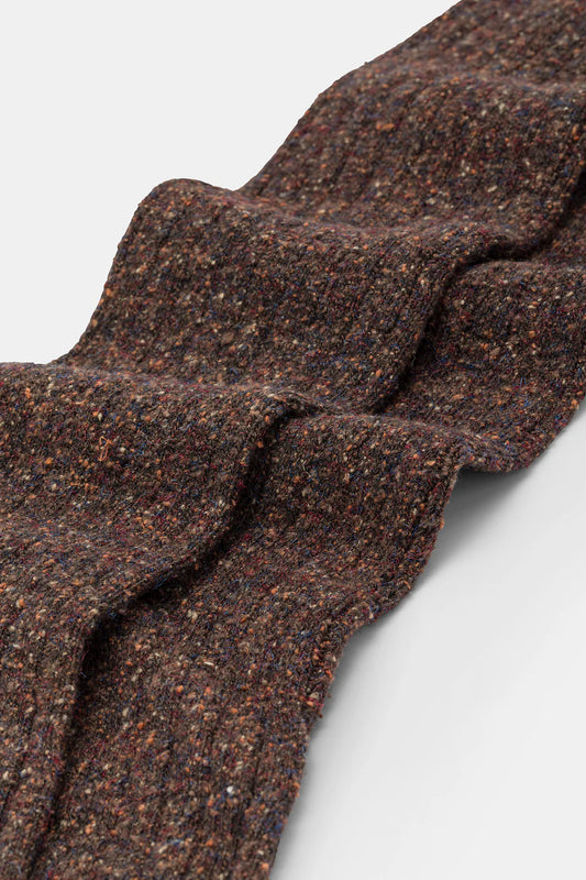 CALZA UOMO BOTTONATO MARRONE