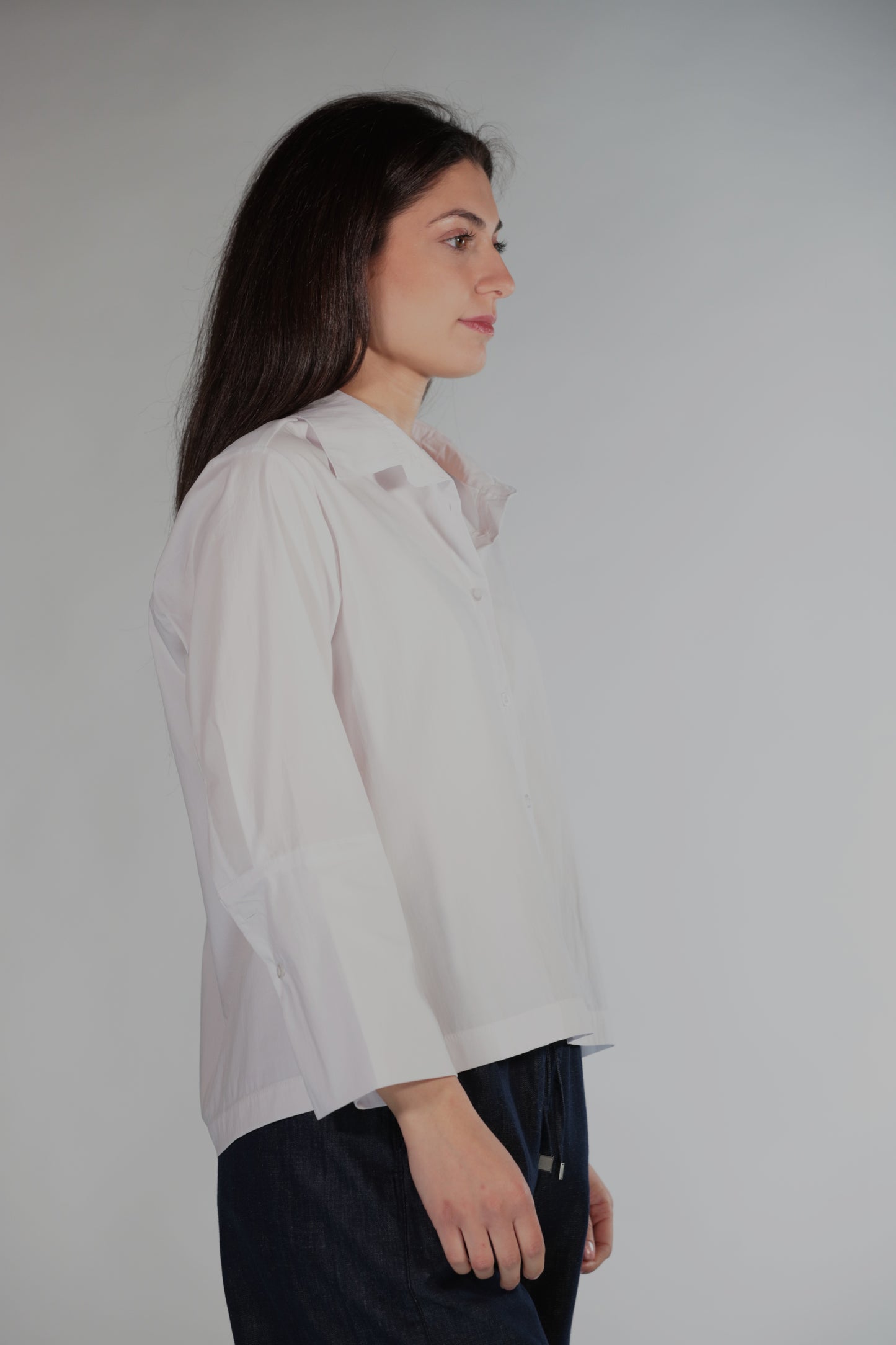 COBY CAMICIA CROP POPELINE WHITE