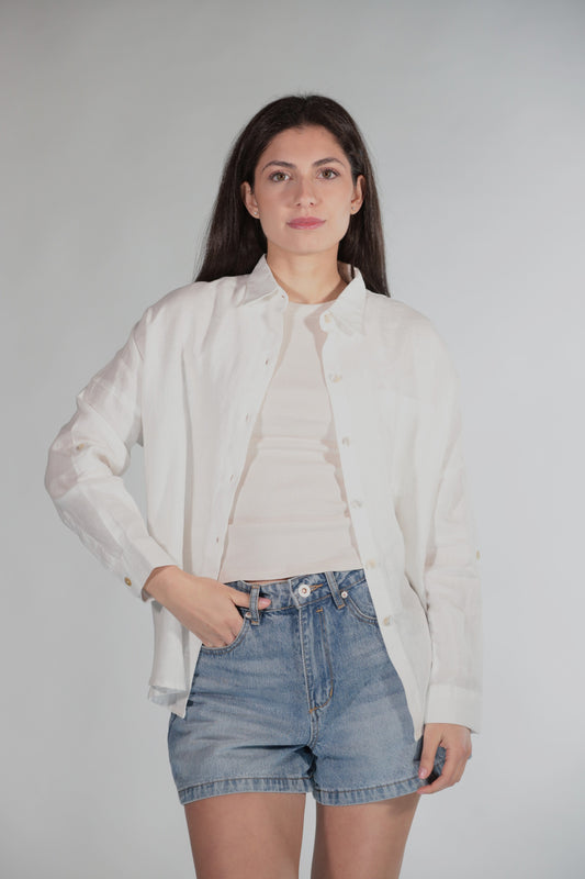 OLIVIA CAMICIA IN PURO LINO MILK