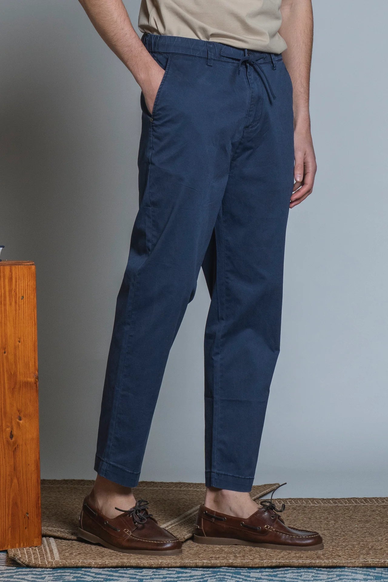 CARDIFF CHINO LONG COMFORT IN TWILL STRETCH NAVY