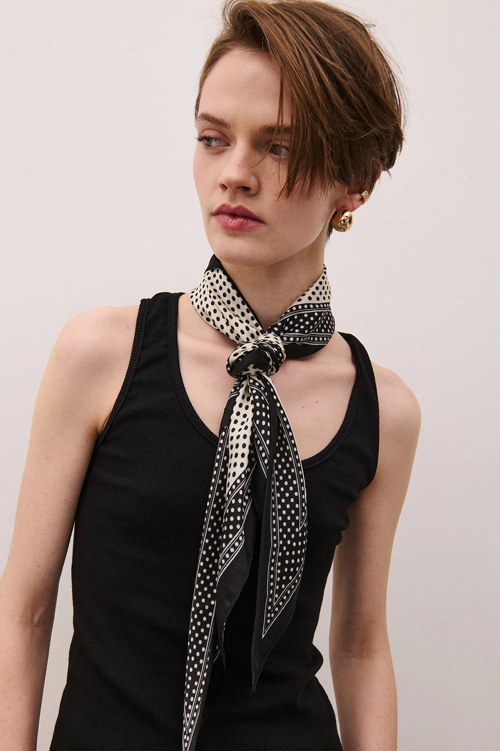 FOULARD POIS NERO