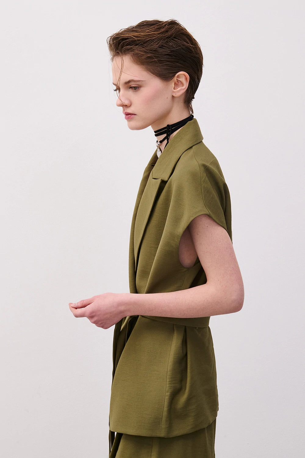 GILET CON CINTURA GREEN