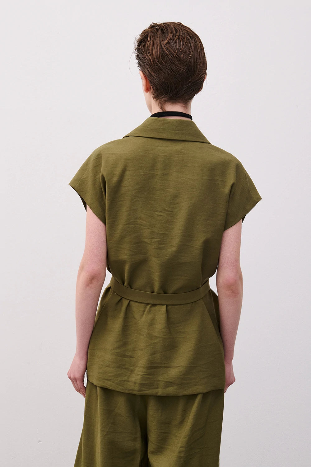 GILET CON CINTURA GREEN