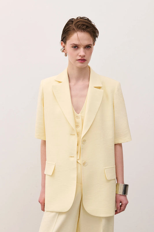 BLAZER MEZZA MANICA YELLOW