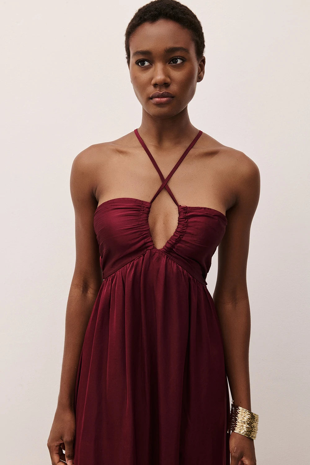 MARGHE ABITO FASCIA BORDEAUX