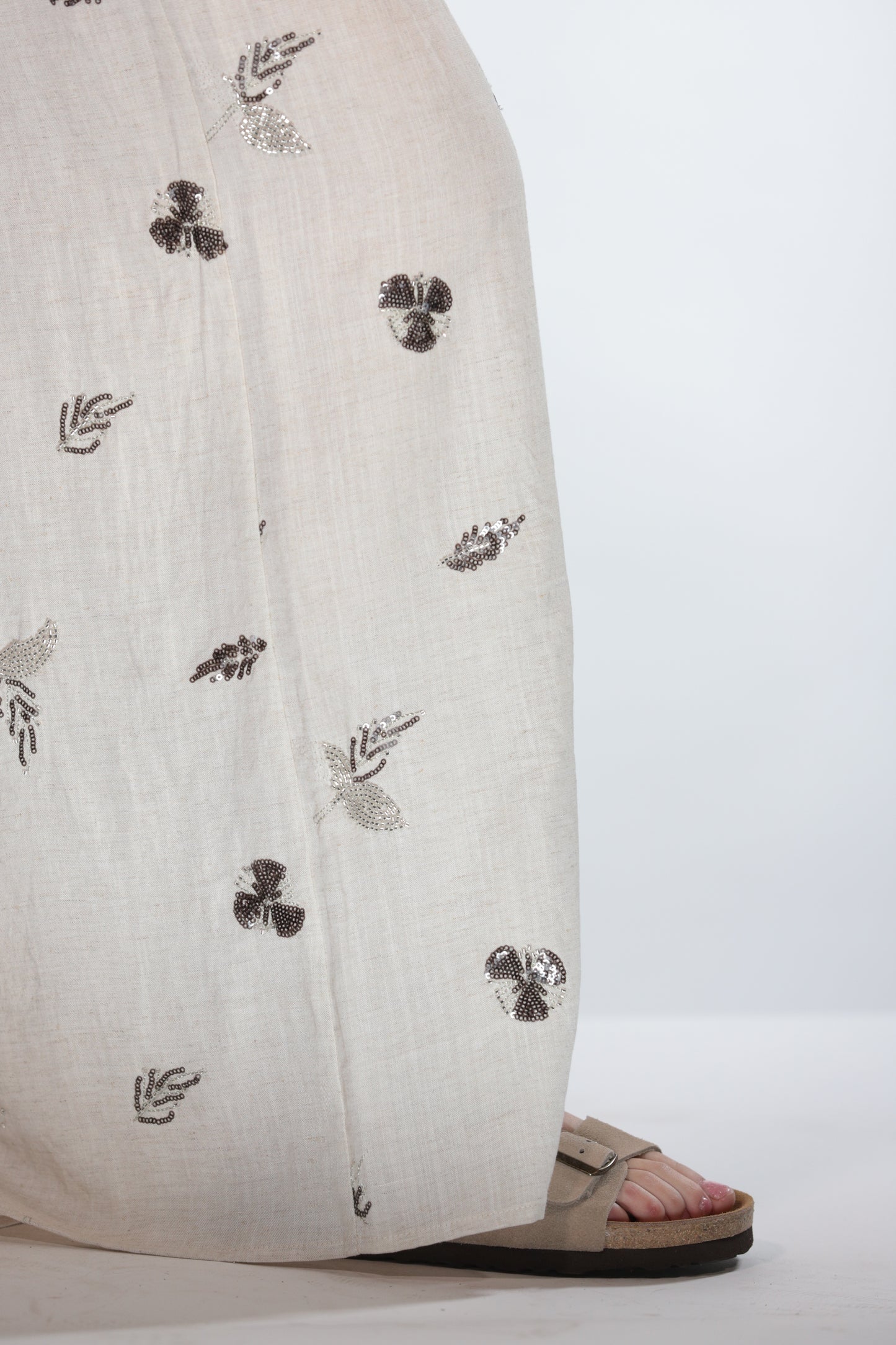 ELISA PANTALACCIO MISTO LINO BEIGE