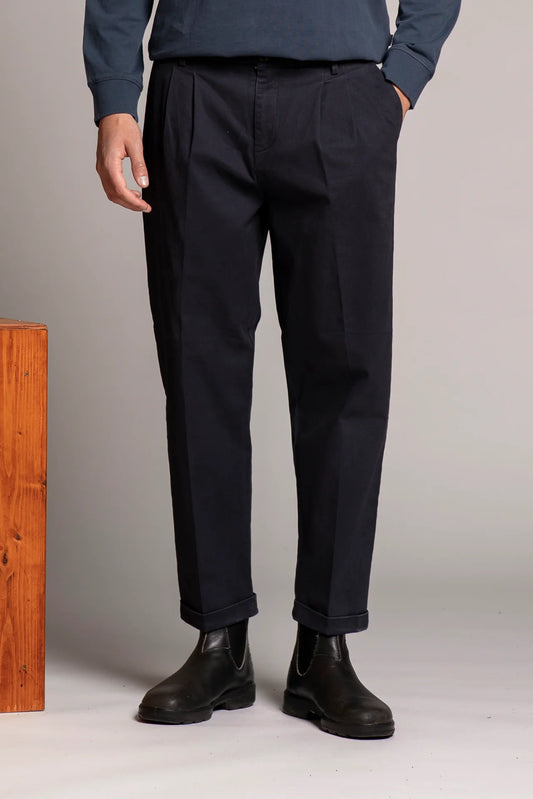 DEVIS CHINO LONG IN TWILL NAVY