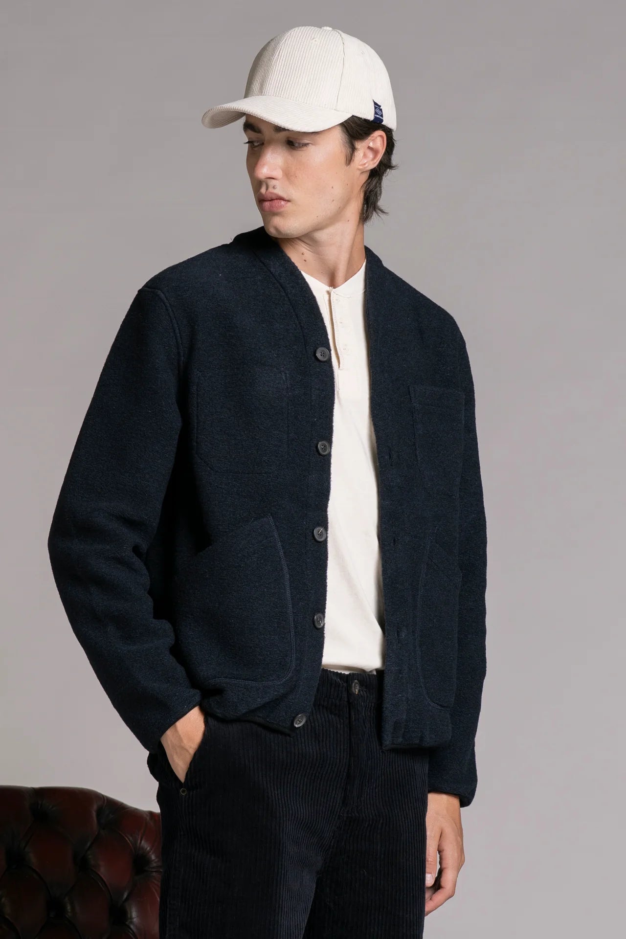 DOVER IN LANA COTTA NAVY