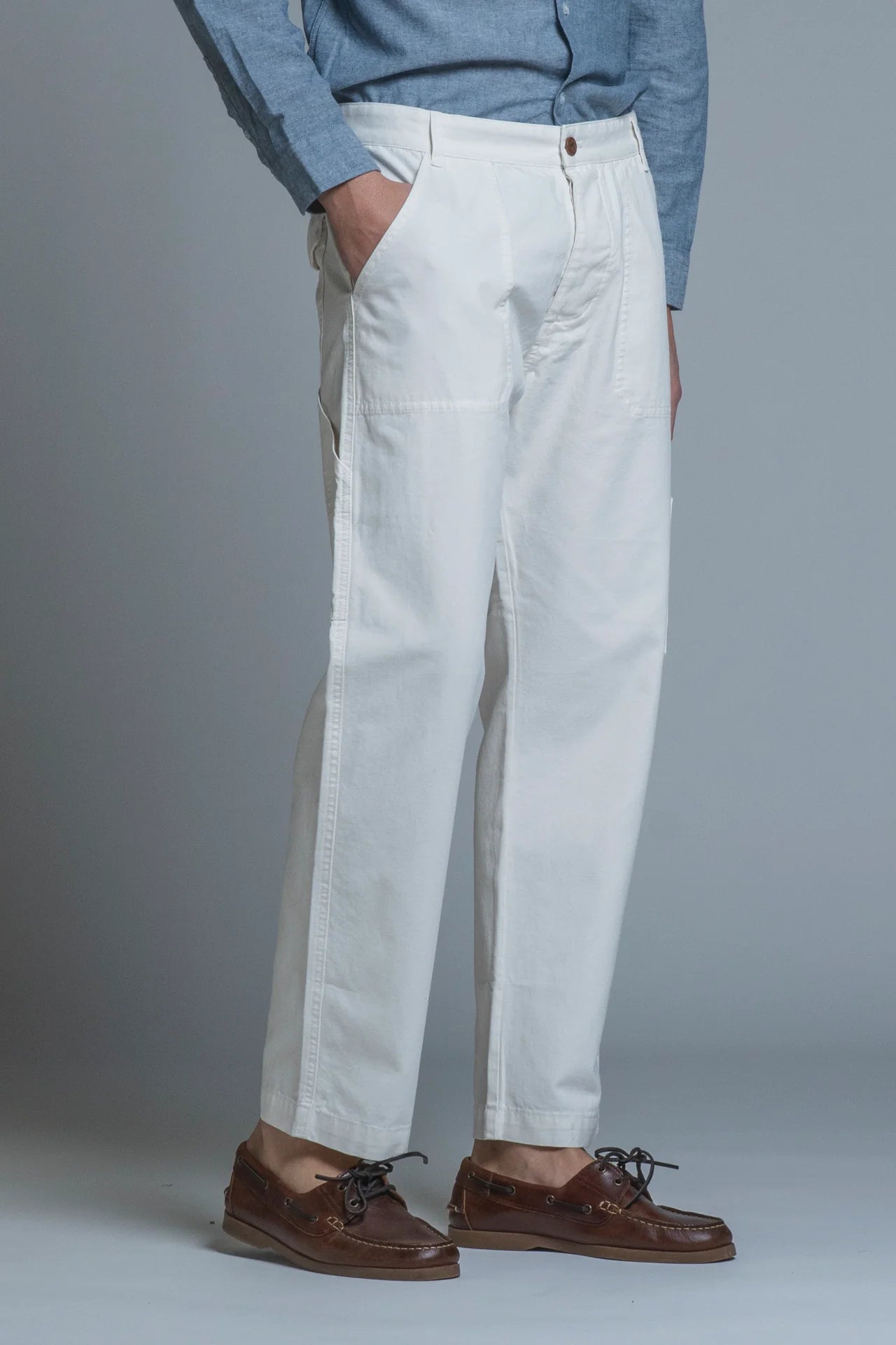 GRAIG FATIGUE WORK LONG IN CANVAS OFF WHITE