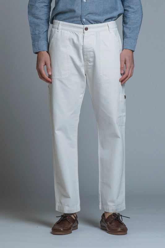 GRAIG FATIGUE WORK LONG IN CANVAS OFF WHITE