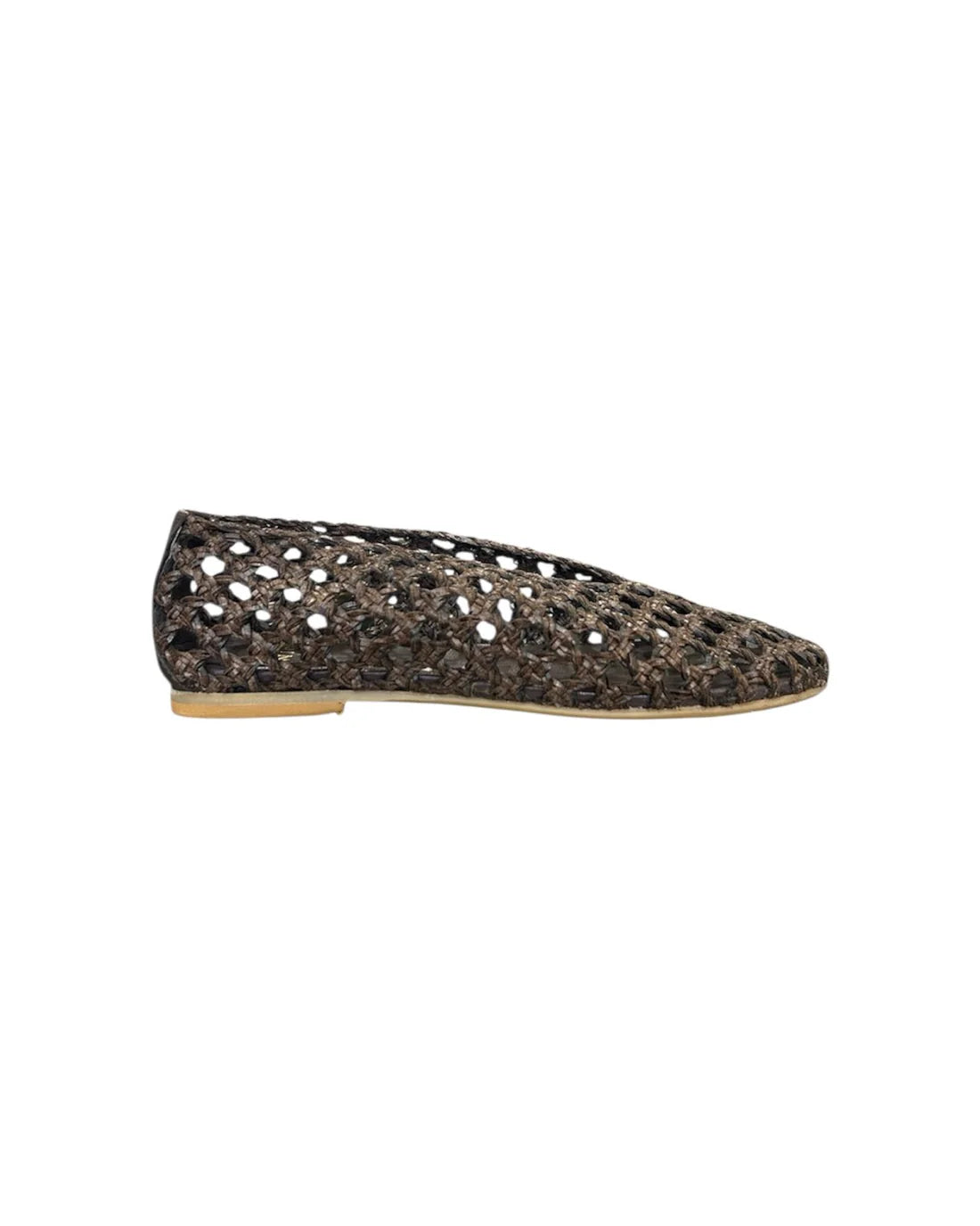 NICHE BALLERINA TRAFORATA IN PELLE TESTA DI MORO