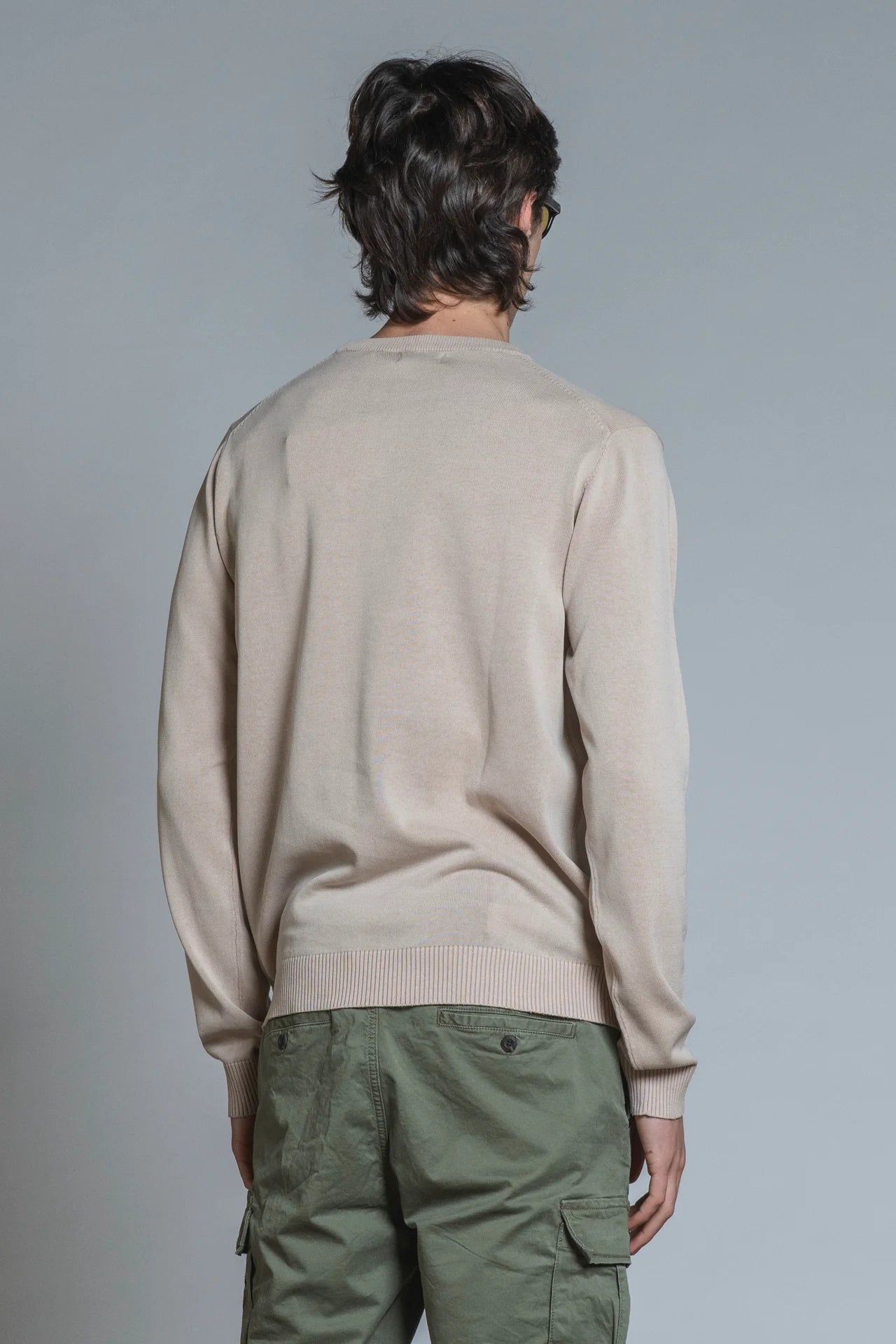 LORIS SWEATRER ROUND NECK IN COTTON ECRU
