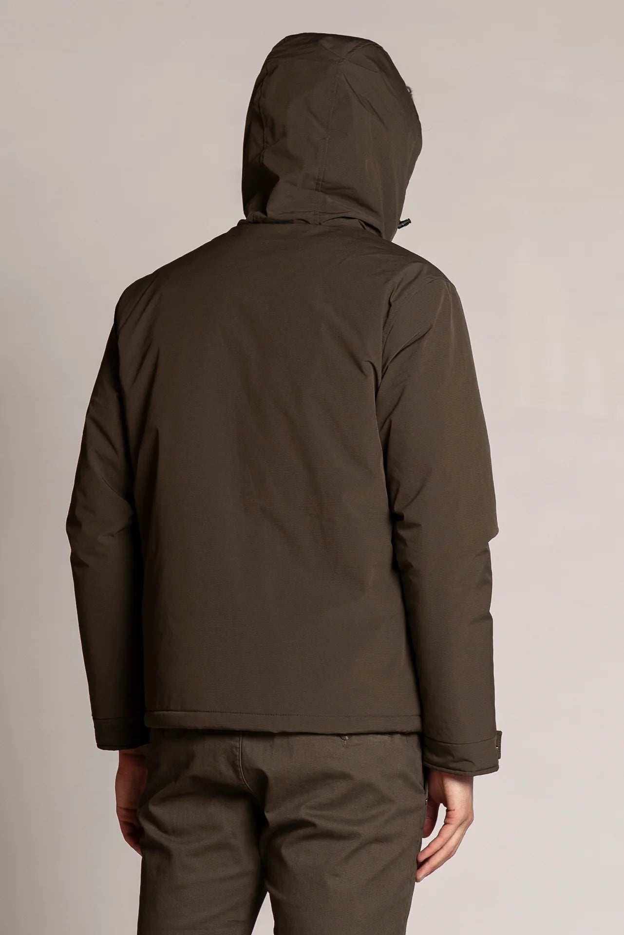 LOUIS JACKET CON CAPPUCCIO OLIVE GREEN