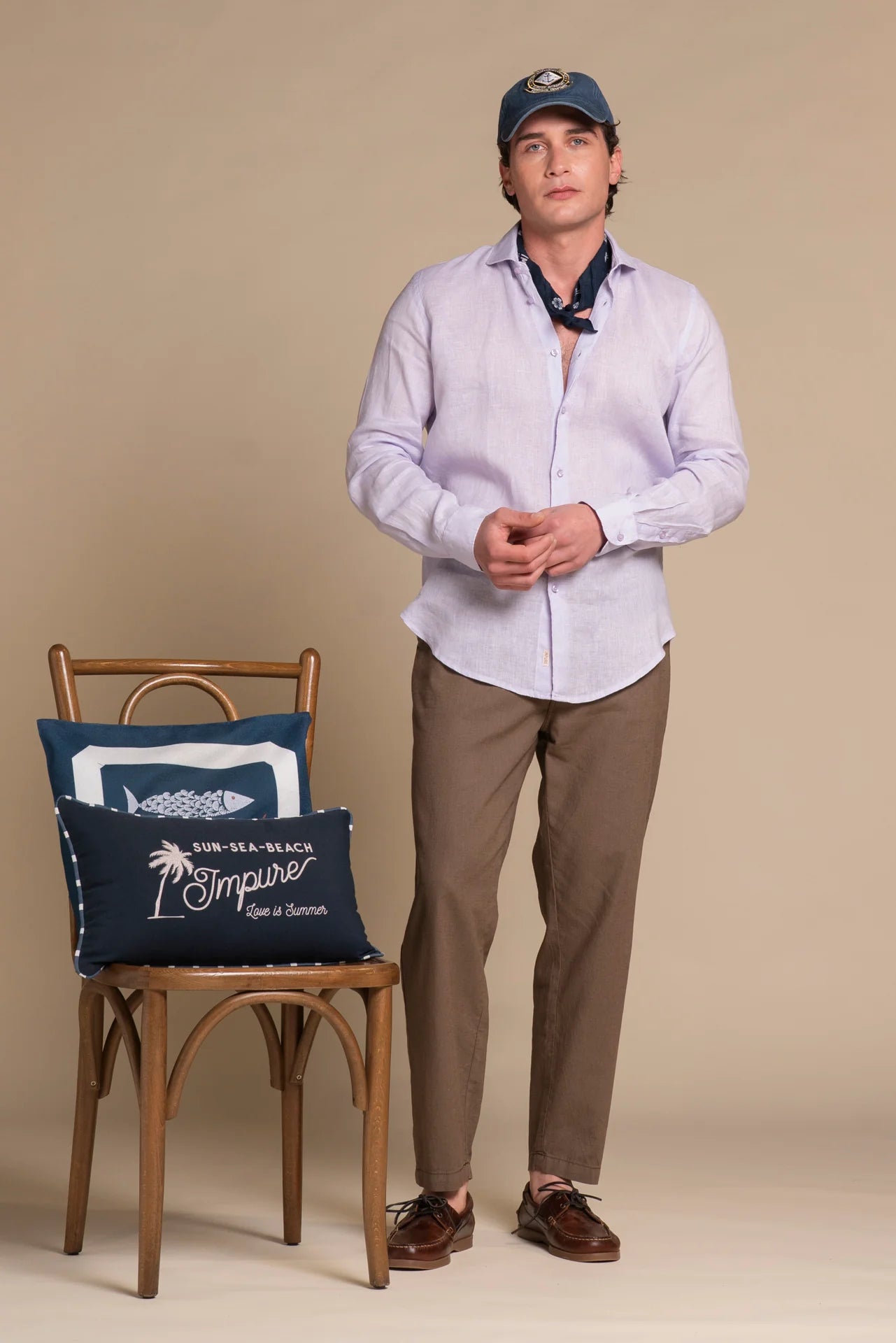 MILES CHINO LINO BRUCIATO COMFORT FIT