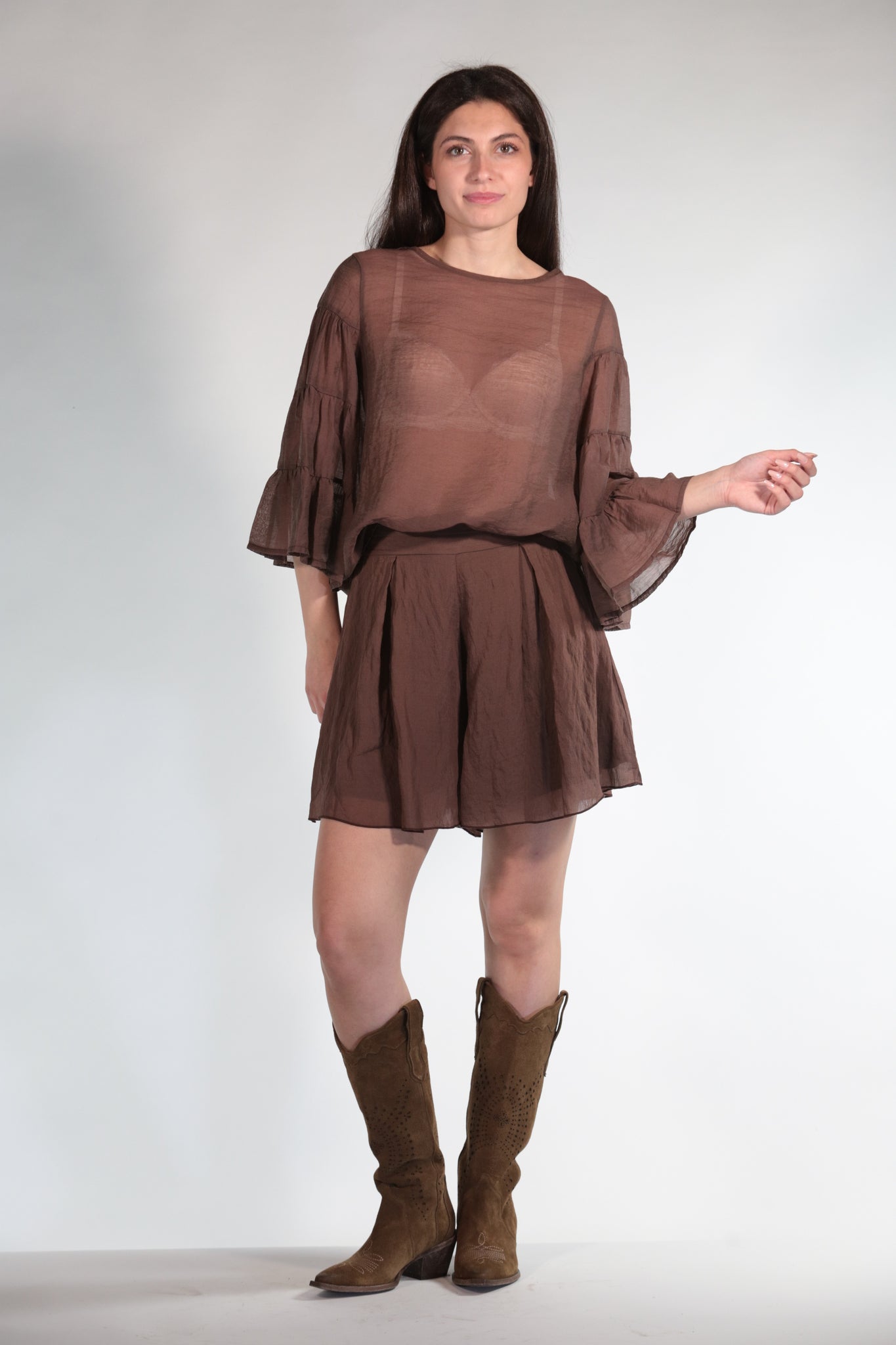 BALI SHORTS SATIN CHOCCOLATE