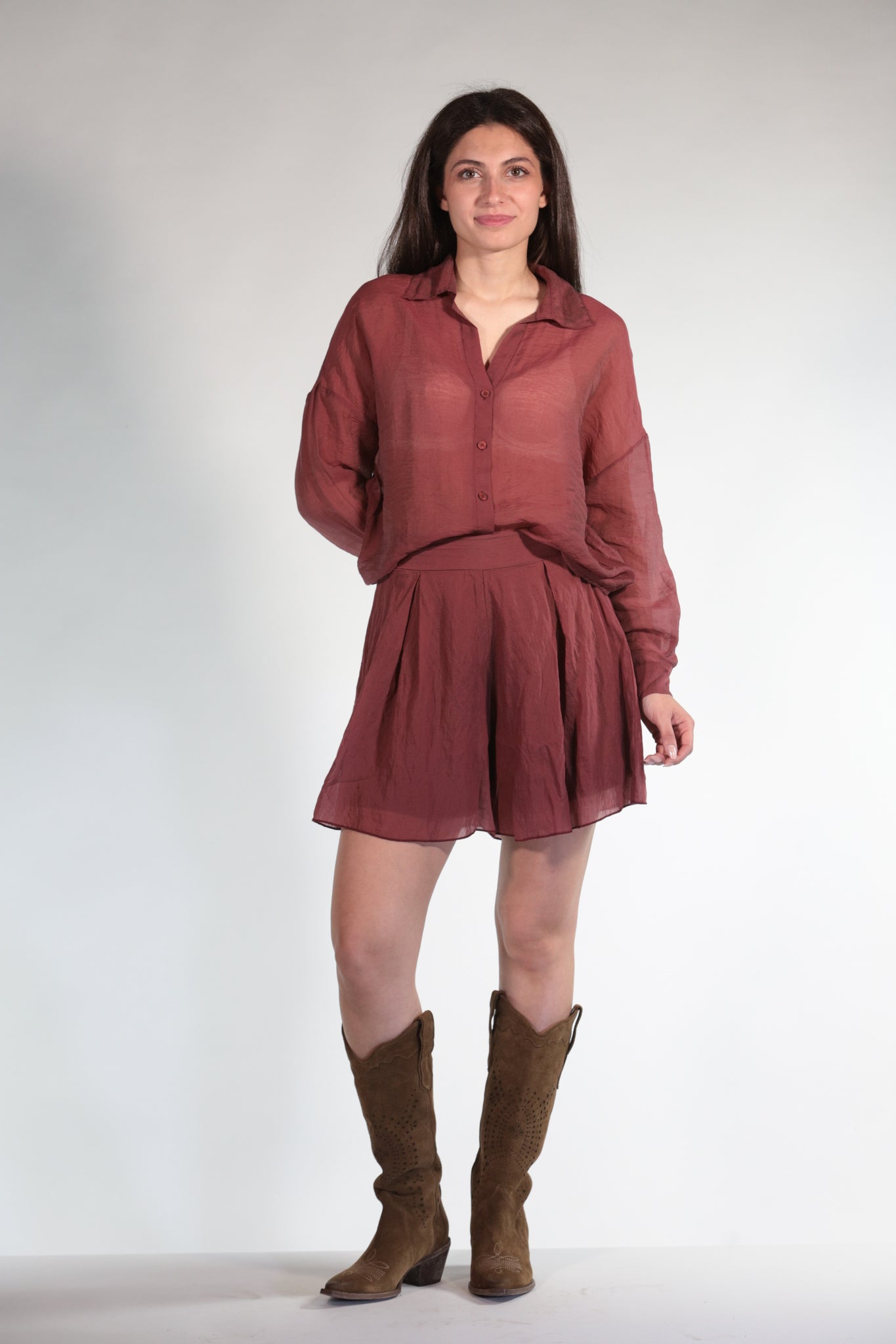 BALI SHORTS SATIN WINE