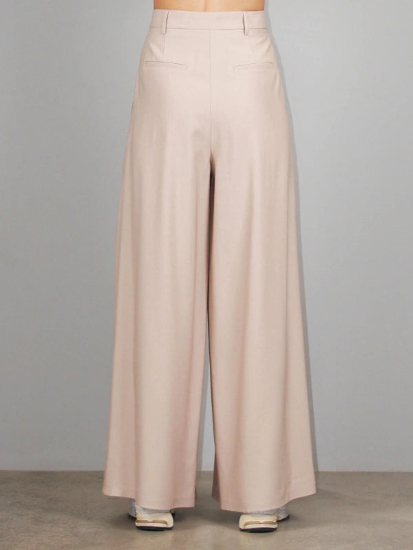 PANTALONE PALAZZO CON DOPPIO PASSANTE CREAM