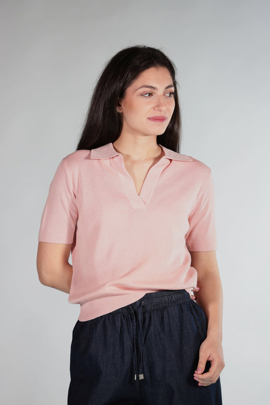 GINNY POLO IN FILO PINK