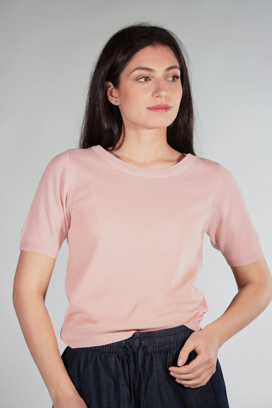 ANNA T-SHIRT IN FILO PINK