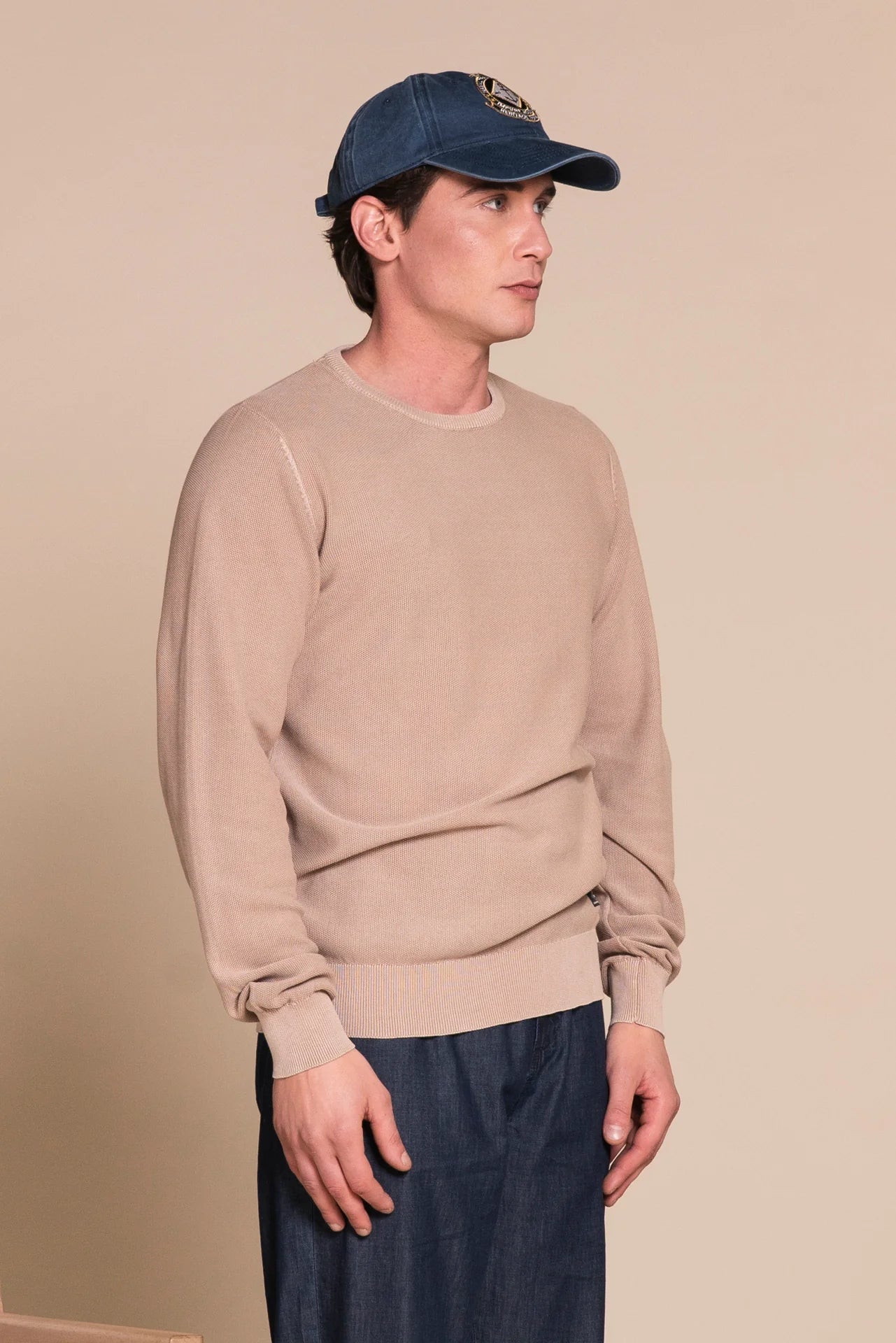 MAGLIONCINO GIROCOLLO BEIGE TIMOTHY