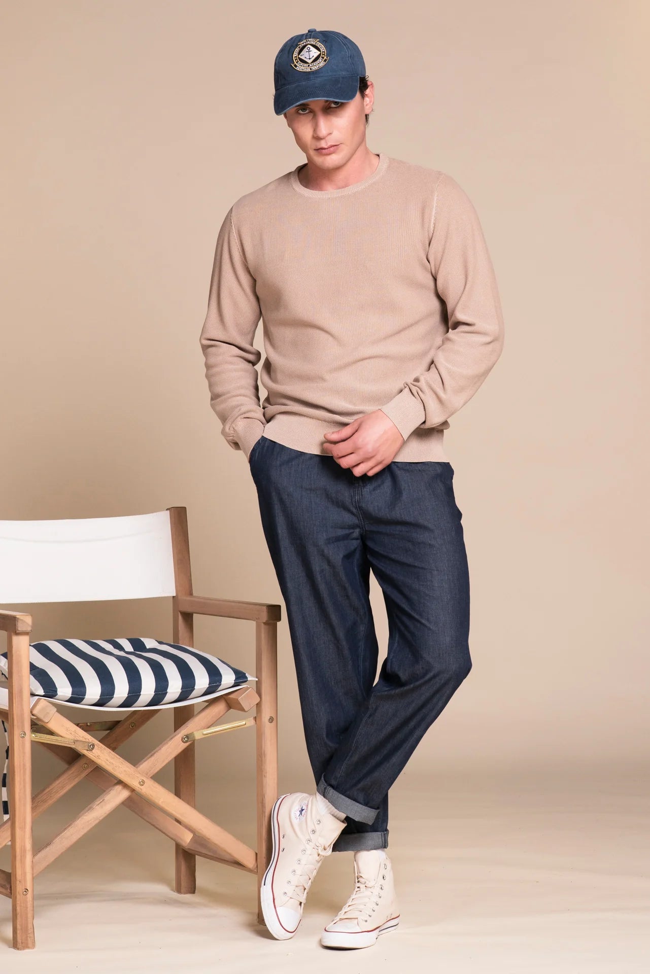 MAGLIONCINO GIROCOLLO BEIGE TIMOTHY